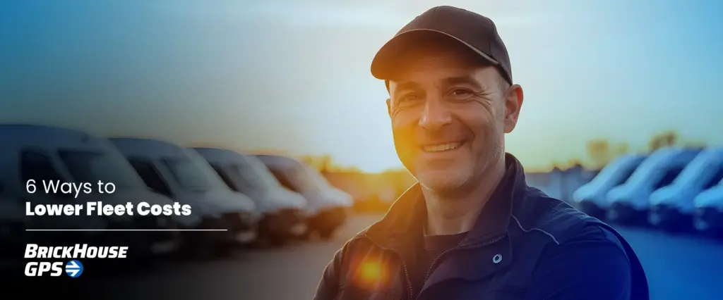  Guy smiling with a fleet behind -Fleet Costs - Brickhouse GPS